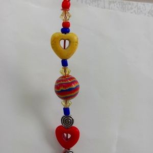 Handcrafted bead  heart themed Keychain